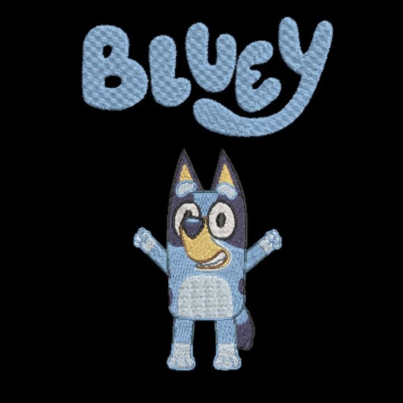 Bluey HOODIE Embroidered Adult Unisex Sweatshirt - Picture 1 of 5
